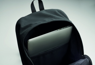 Logo trade promotional gift photo of: A 15-inch laptop backpack made of recycled pre-consumer cotton with customizable printing