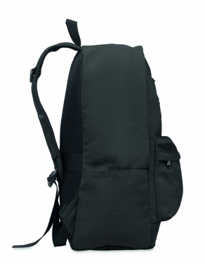 Logo trade promotional giveaway photo of: A 15-inch laptop backpack made of recycled pre-consumer cotton with customizable printing