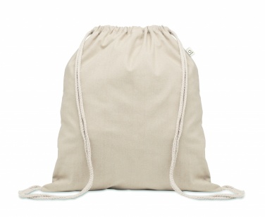 Logo trade promotional gifts picture of: Recycled cotton drawstring bag