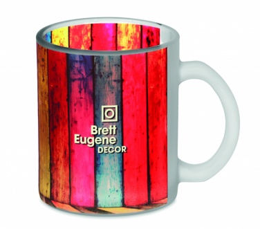 Logo trade corporate gifts image of: Glass sublimation mug 300ml
