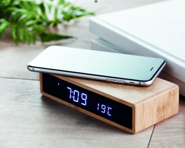 Logotrade promotional item picture of: Wireless charger in bamboo 5W