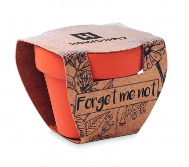 Logo trade promotional gifts picture of: Terracotta pot 'forget me not'