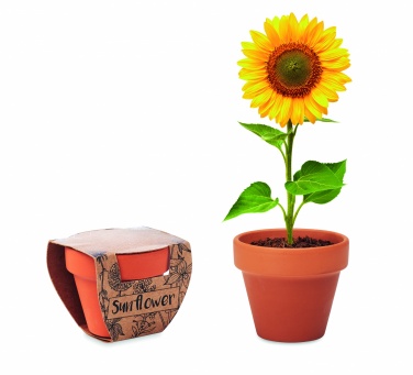 Logo trade corporate gifts picture of: Terracotta pot 'sunflower'