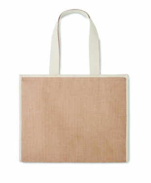 Logotrade corporate gift picture of: Jute and canvas cooler bag