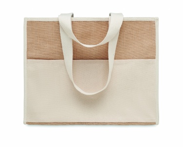 Logotrade corporate gift image of: Jute and canvas cooler bag