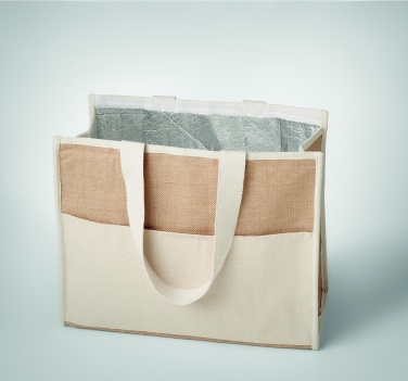 Logotrade promotional gift image of: Jute and canvas cooler bag