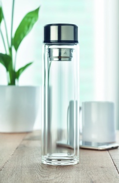 Logo trade corporate gifts image of: Bottle with touch thermometer