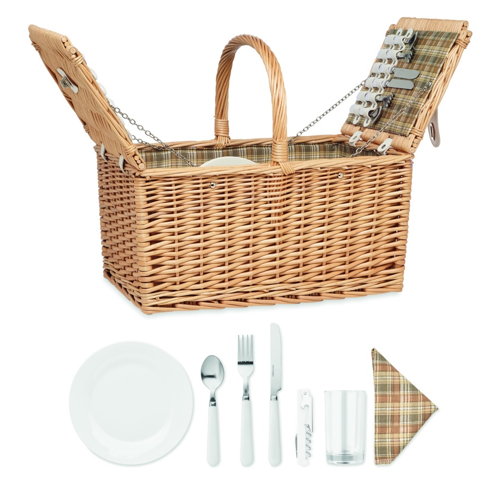 Logotrade corporate gifts photo of: Wicker picnic basket 4 people