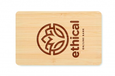 Logo trade promotional gift photo of: RFID card in bamboo material