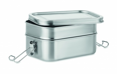 Logo trade business gifts image of: Stainless steel lunch box