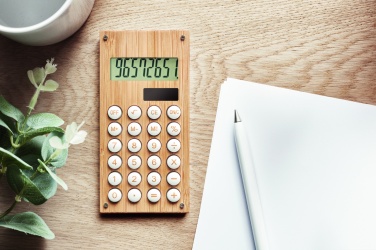 Logo trade corporate gifts picture of: 8 digit bamboo calculator