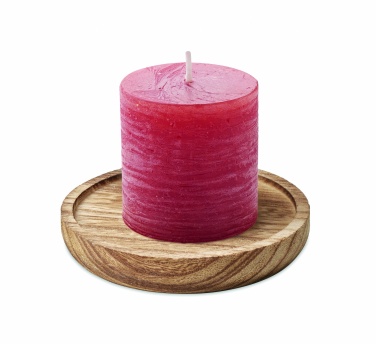 Logotrade promotional giveaway image of: Candle on round wooden base