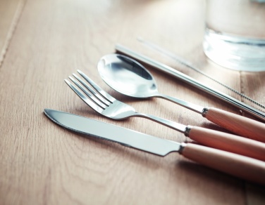Logo trade promotional merchandise image of: Cutlery set stainless steel