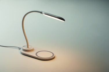 Logo trade promotional merchandise picture of: Desktop light and charger 10W