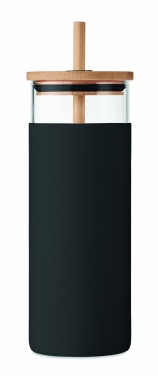 Logotrade promotional products photo of: Glass tumbler 450ml bamboo lid