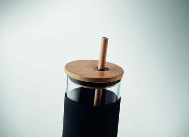 Logotrade promotional item picture of: Glass tumbler 450ml bamboo lid