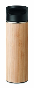 Logotrade promotional gift picture of: Double wall bamboo flask 450ml