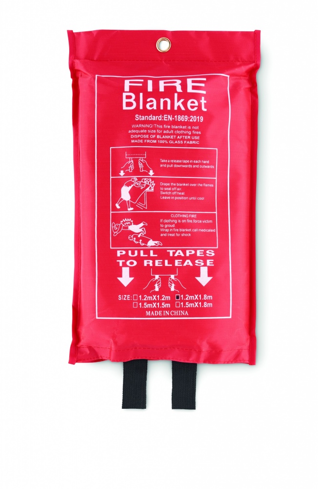 Logo trade corporate gift photo of: Fire blanket in pouch 120x180