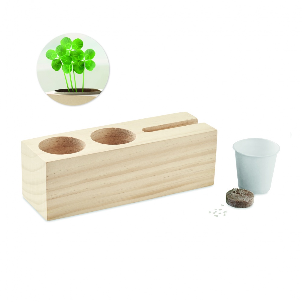Logo trade promotional gift photo of: Desk stand with seeds kit