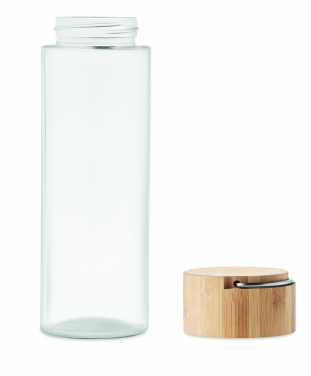Logotrade advertising product image of: Glass bottle 500ml bamboo lid