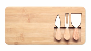 Logotrade promotional products photo of: Bamboo Cheese board set Leipzig