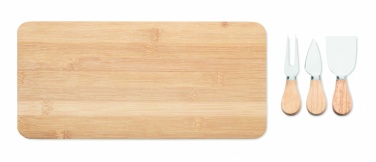 Logotrade promotional giveaway image of: Bamboo Cheese board set Leipzig