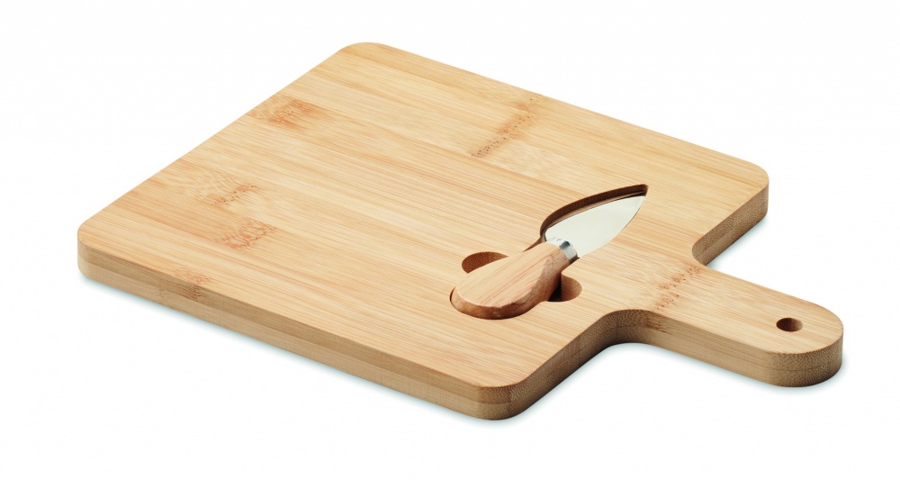 Logotrade promotional merchandise image of: Cheese board set in bamboo Bremen