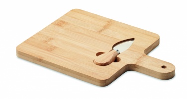 Logotrade promotional item image of: Cheese board set in bamboo Bremen