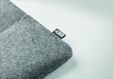 Logo trade promotional giveaways image of: RPET felt zipped laptop bag