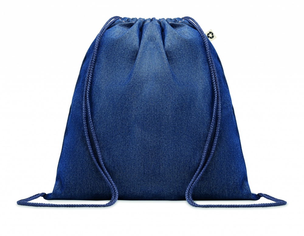 Logo trade advertising products picture of: Recycled denim drawstring bag