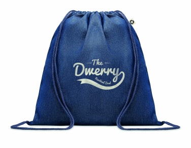 Logotrade advertising products photo of: Recycled denim drawstring bag