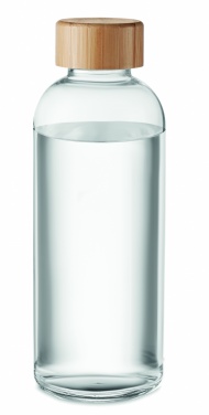 Logo trade promotional merchandise image of: Glass bottle 650ml bamboo lid