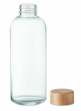 Logo trade promotional giveaway photo of: Glass bottle 650ml bamboo lid