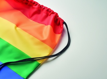 Logotrade promotional giveaway image of: Rainbow RPET drawstring bag