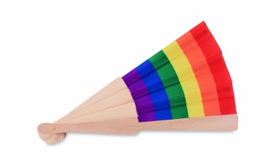 Logotrade corporate gift image of: Rainbow wooden hand fan