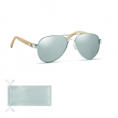 Logo trade advertising products image of: Bamboo sunglasses in pouch TARTU