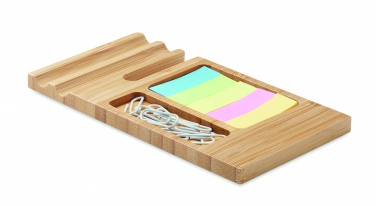 Logo trade advertising products image of: Bamboo desk phone stand