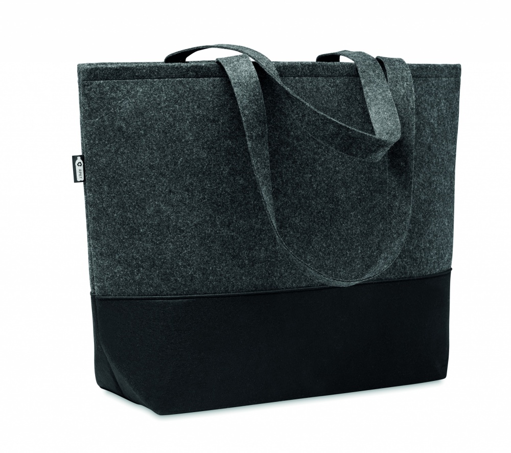 Logo trade promotional giveaways picture of: RPET felt shopping bag
