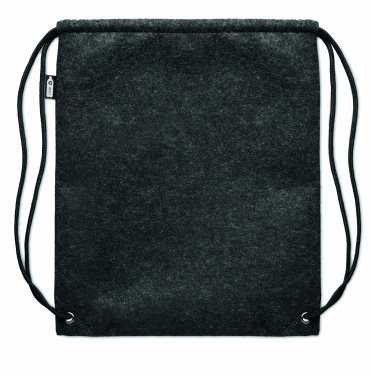 Logo trade corporate gifts image of: RPET felt drawstring bag