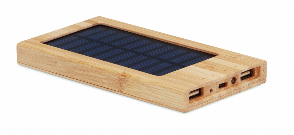Logo trade business gifts image of: Solar power bank 4000 mAh ARENA SOLAR