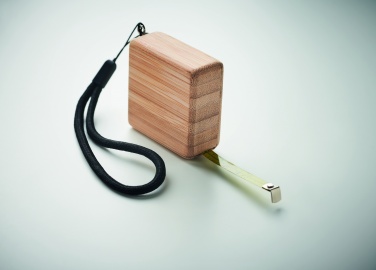 Logo trade promotional giveaway photo of: Measuring tape in bamboo 1m