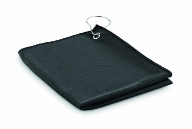 Logo trade business gifts image of: RPET golf towel with hook clip