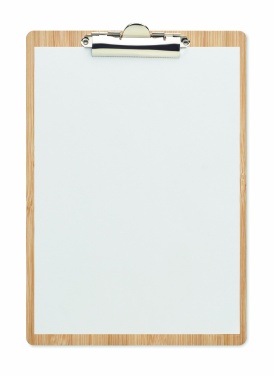 Logo trade advertising products picture of: A4 bamboo clipboard