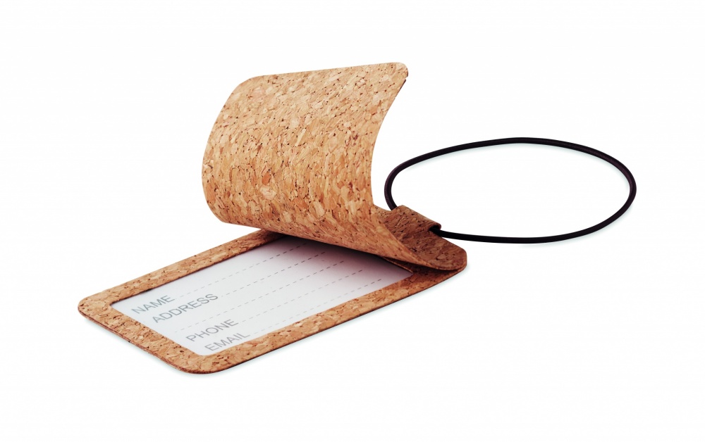 Logotrade promotional product image of: Cork luggage tag