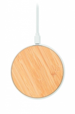 Logotrade promotional gift image of: Bamboo wireless charger 10W
