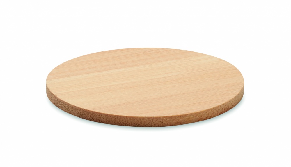 Logo trade advertising products picture of: Bamboo round coaster