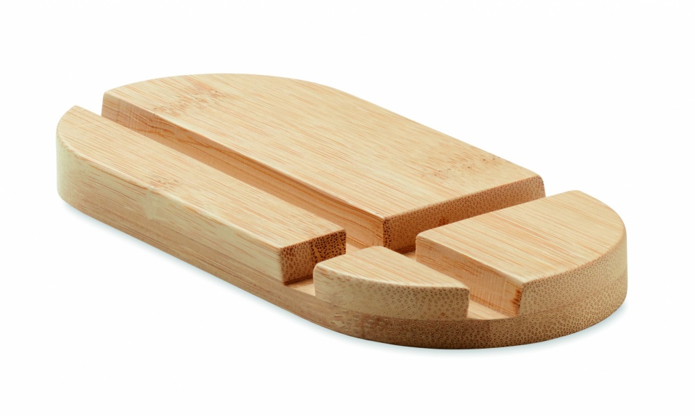 Logo trade corporate gift photo of: Bamboo tablet/smartphone stand