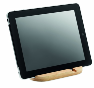Logo trade promotional product photo of: Bamboo tablet/smartphone stand