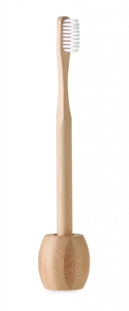 Logotrade promotional items photo of: Bamboo tooth brush with stand