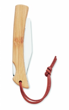 Logotrade promotional products photo of: Foldable knife in bamboo